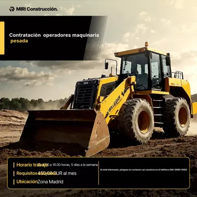 Reclutamiento de equipos pesados simples amarillos