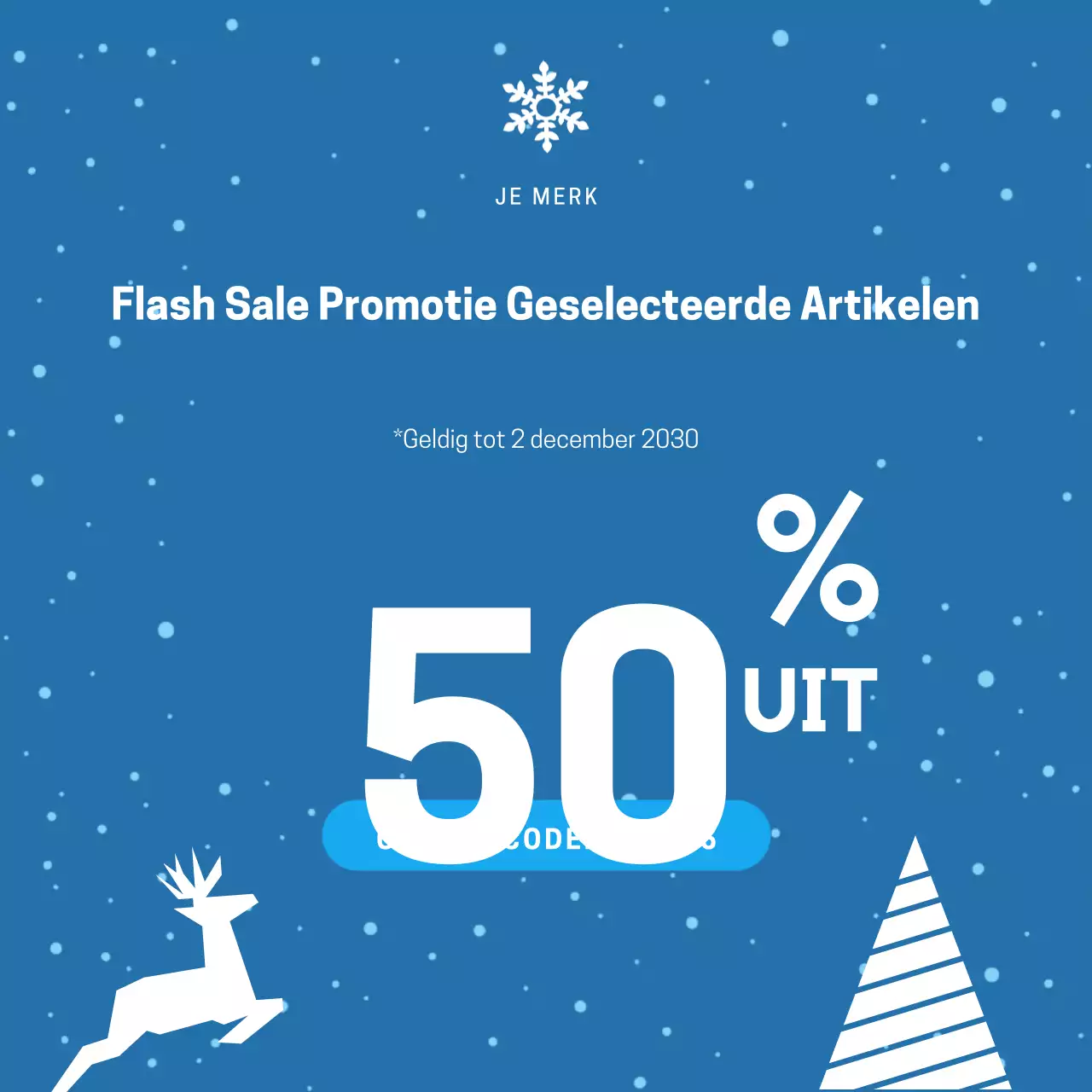 Blauwe moderne uitverkoop promotiepost