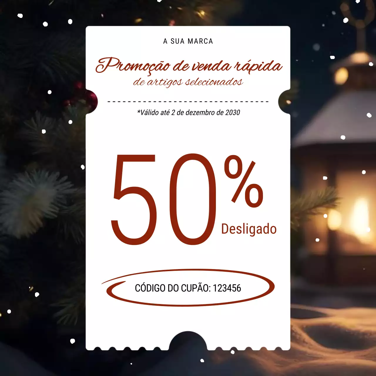 Postagem promocional de venda elegante em vermelho