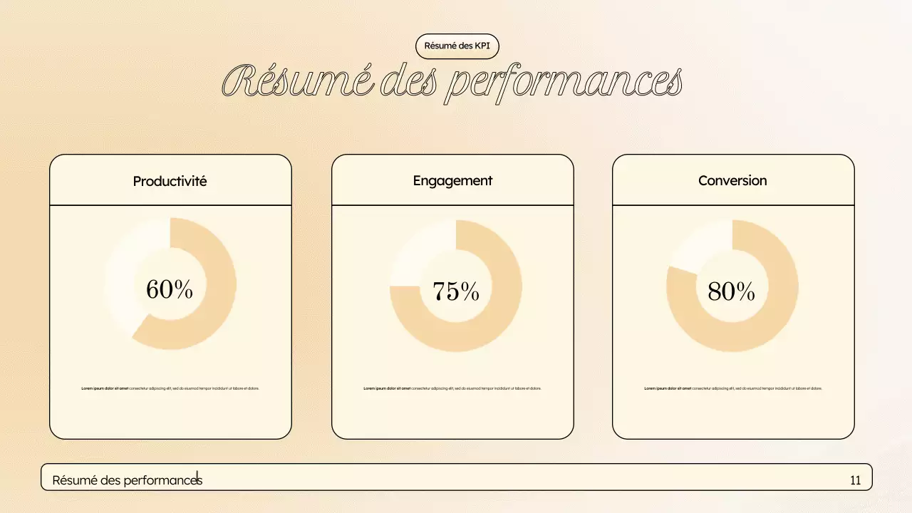 Présentation marketing élégante beige