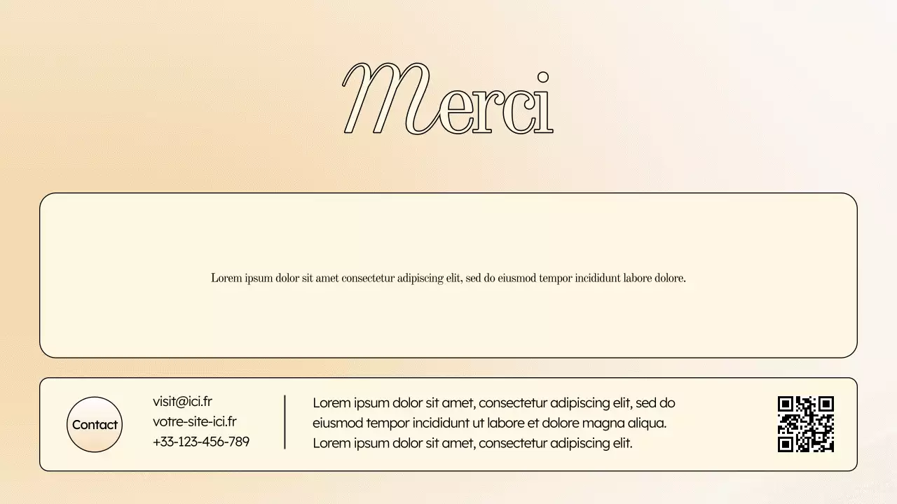 Présentation marketing élégante beige