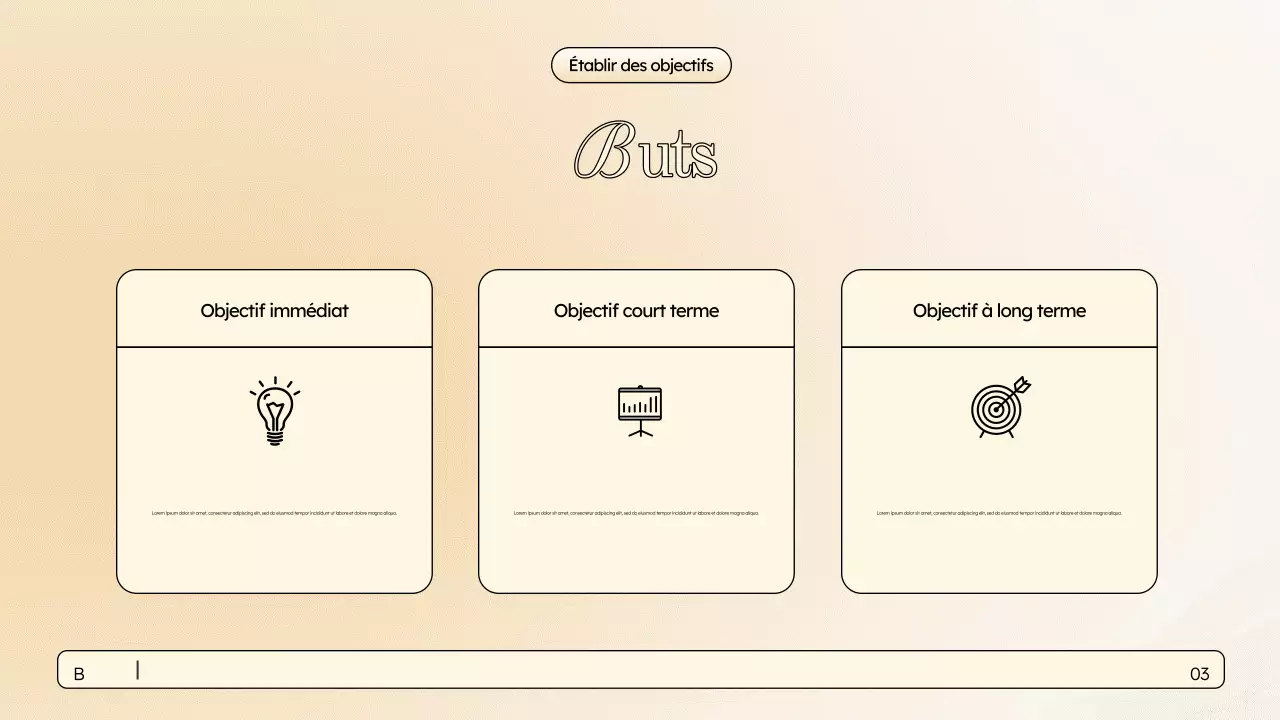 Présentation marketing élégante beige