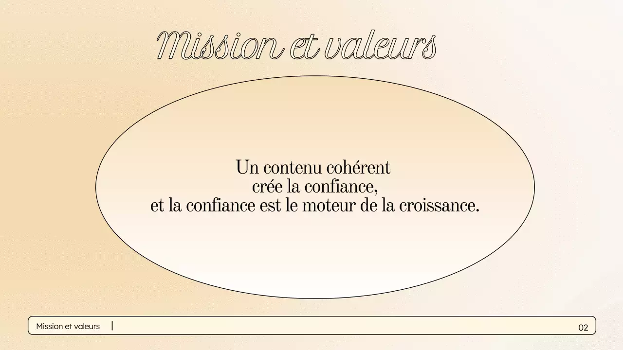 Présentation marketing élégante beige