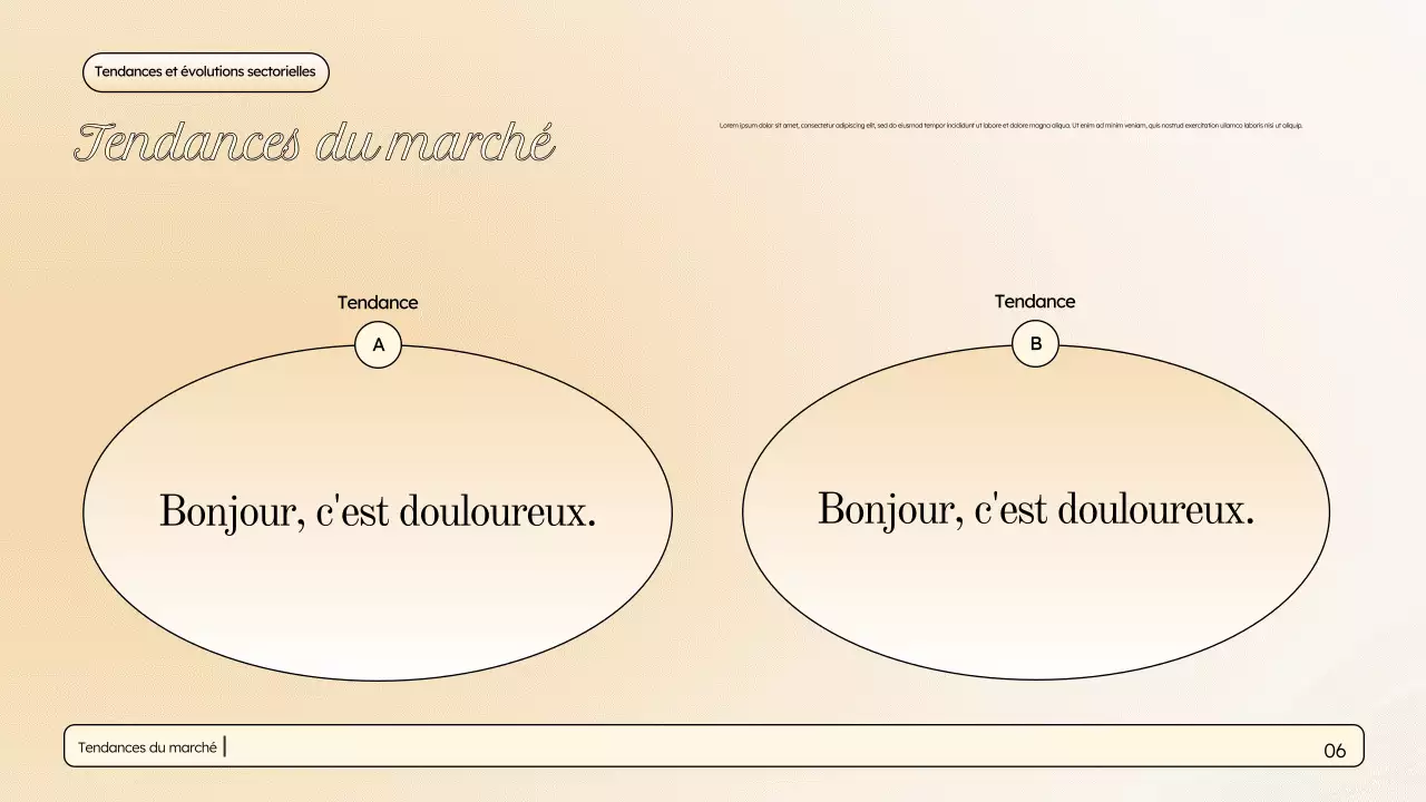 Présentation marketing élégante beige