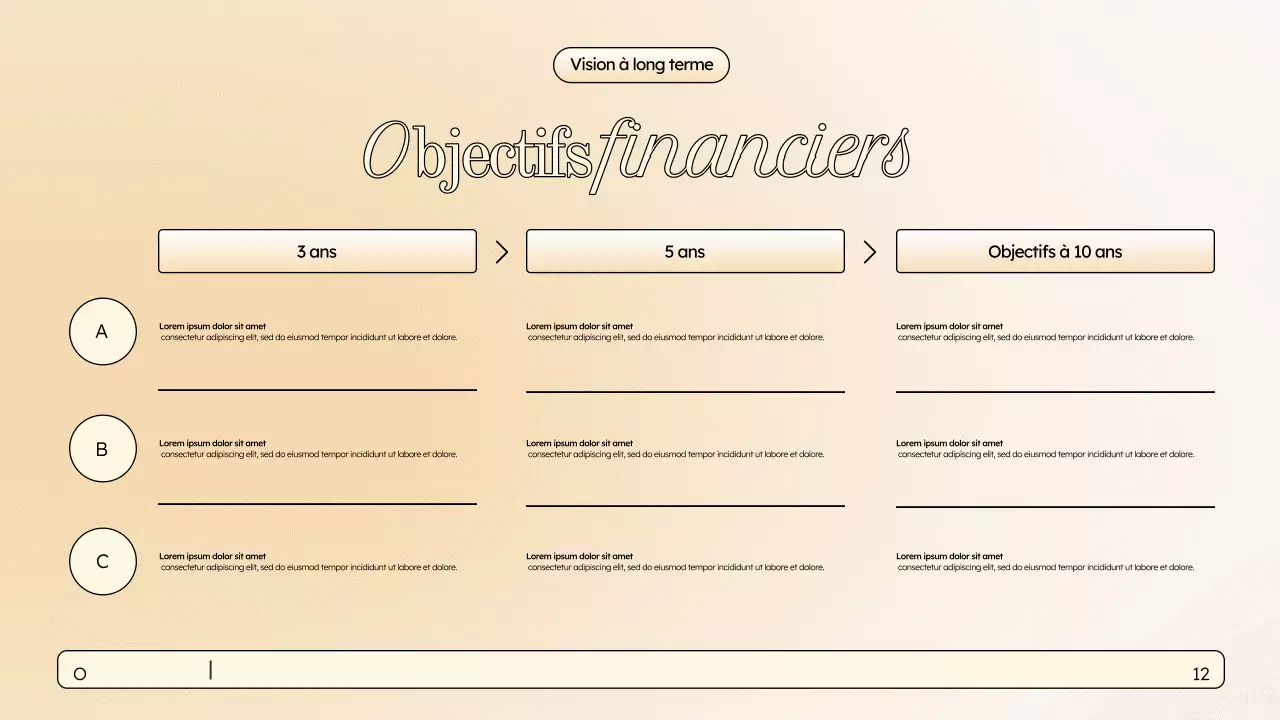 Présentation marketing élégante beige