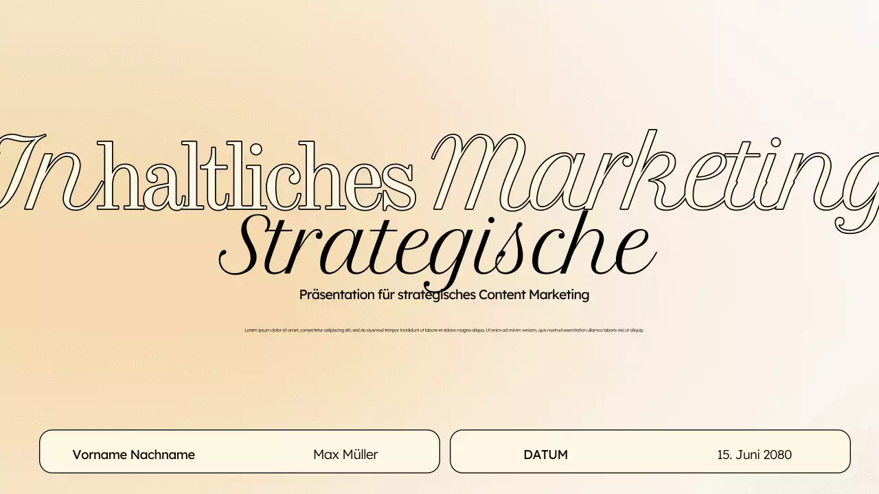 Beige Elegante Marketingpräsentation