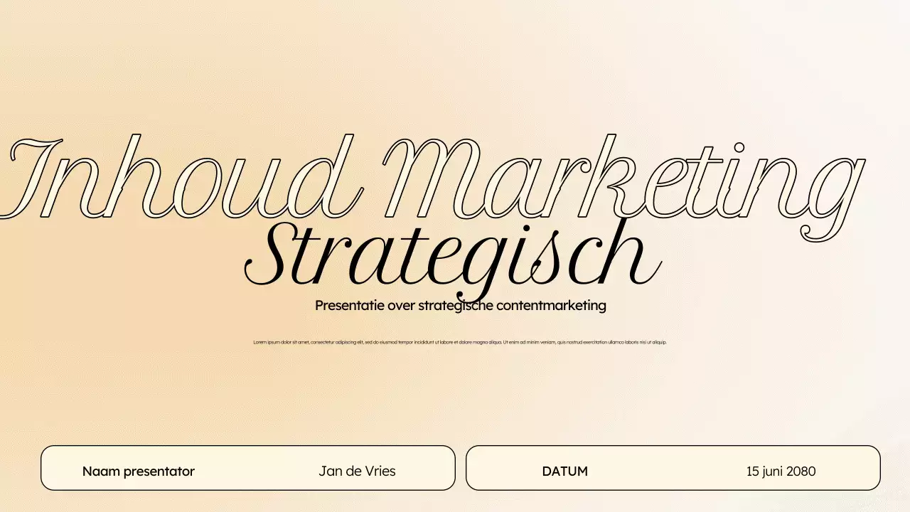 Beige elegante marketingpresentatie