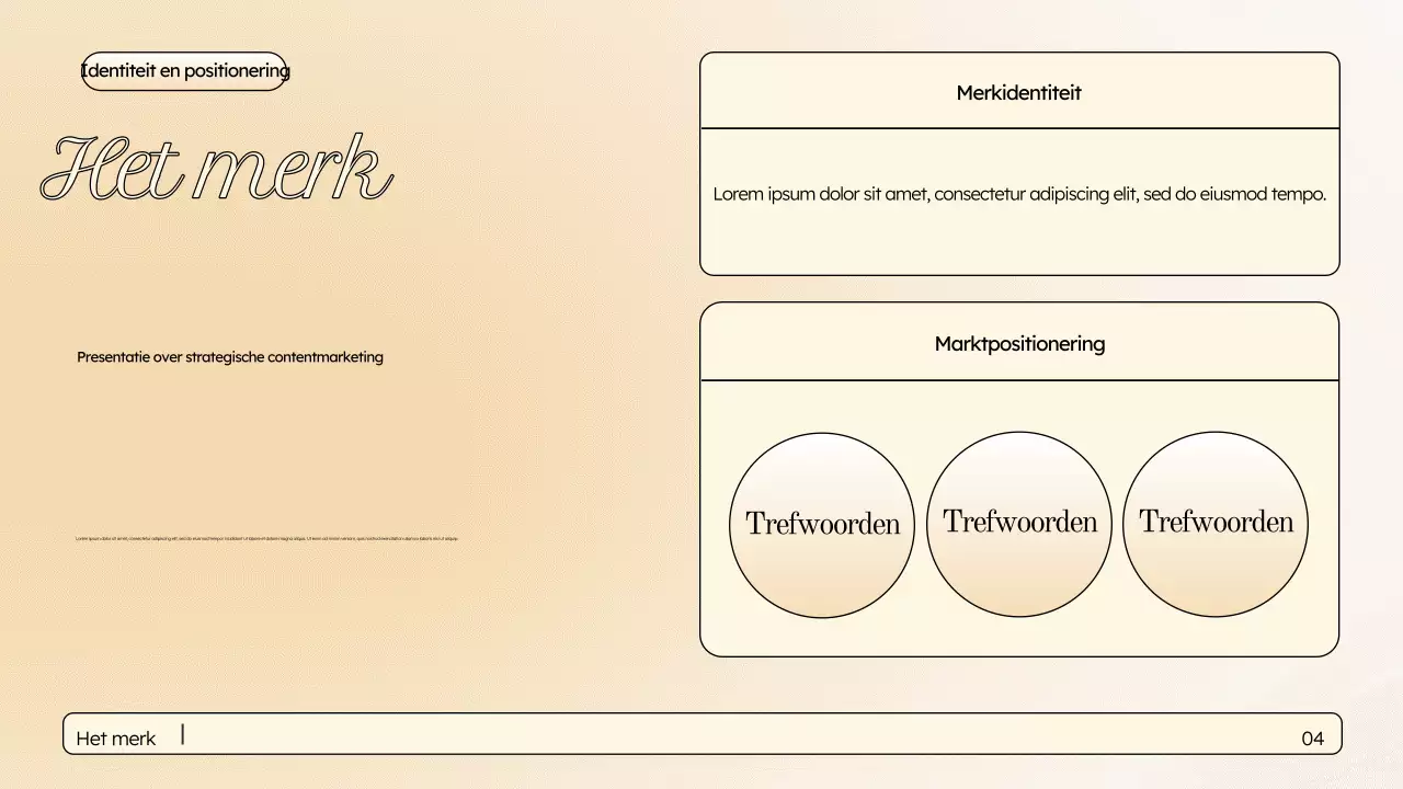 Beige elegante marketingpresentatie