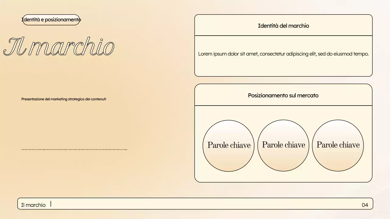 Presentazione di marketing elegante beige