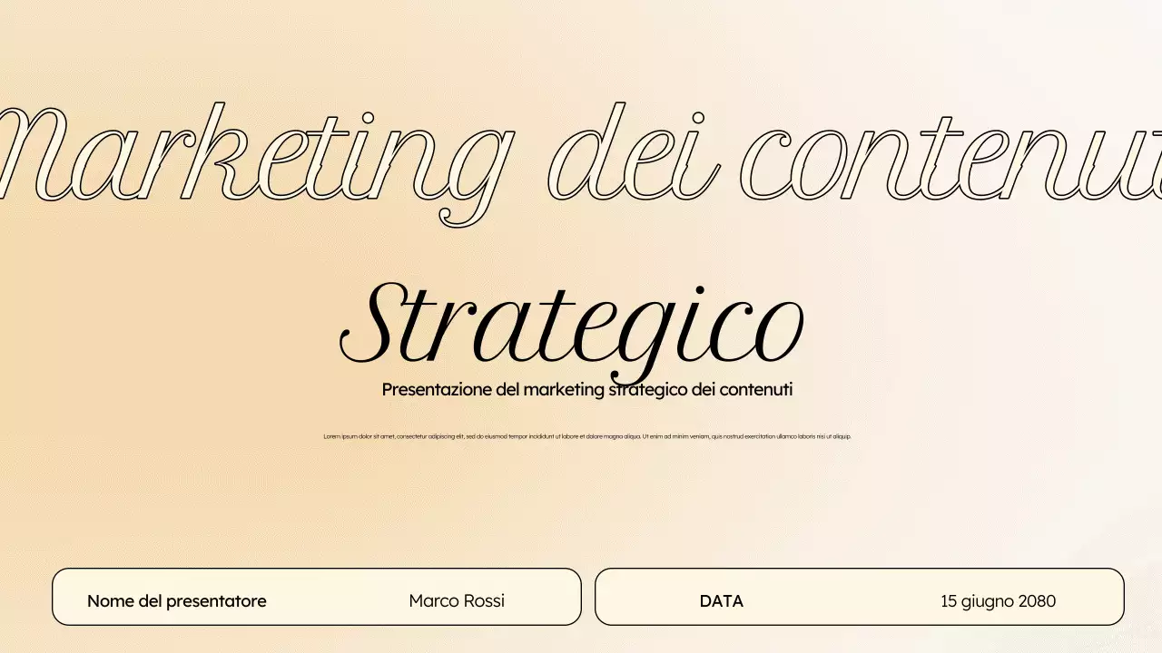 Presentazione di marketing elegante beige