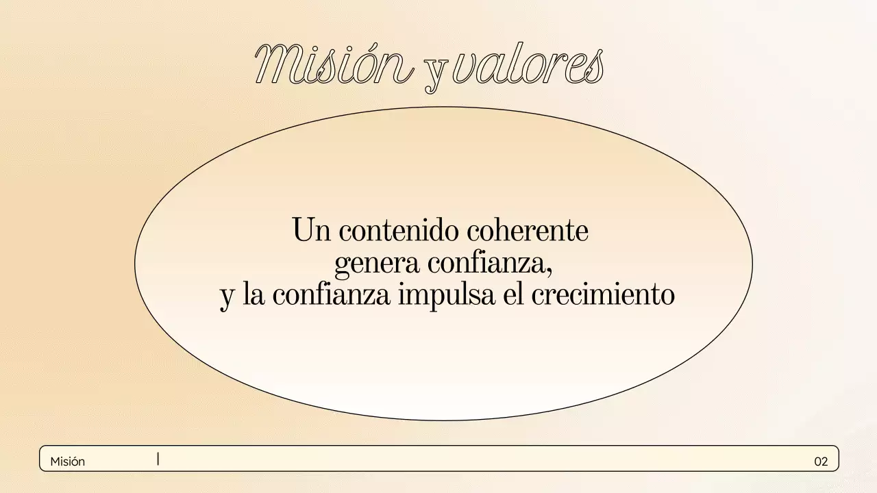 Presentación de marketing elegante en color beige