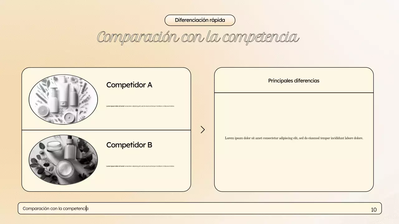 Presentación de marketing elegante en color beige