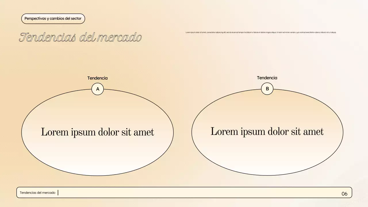 Presentación de marketing elegante en color beige
