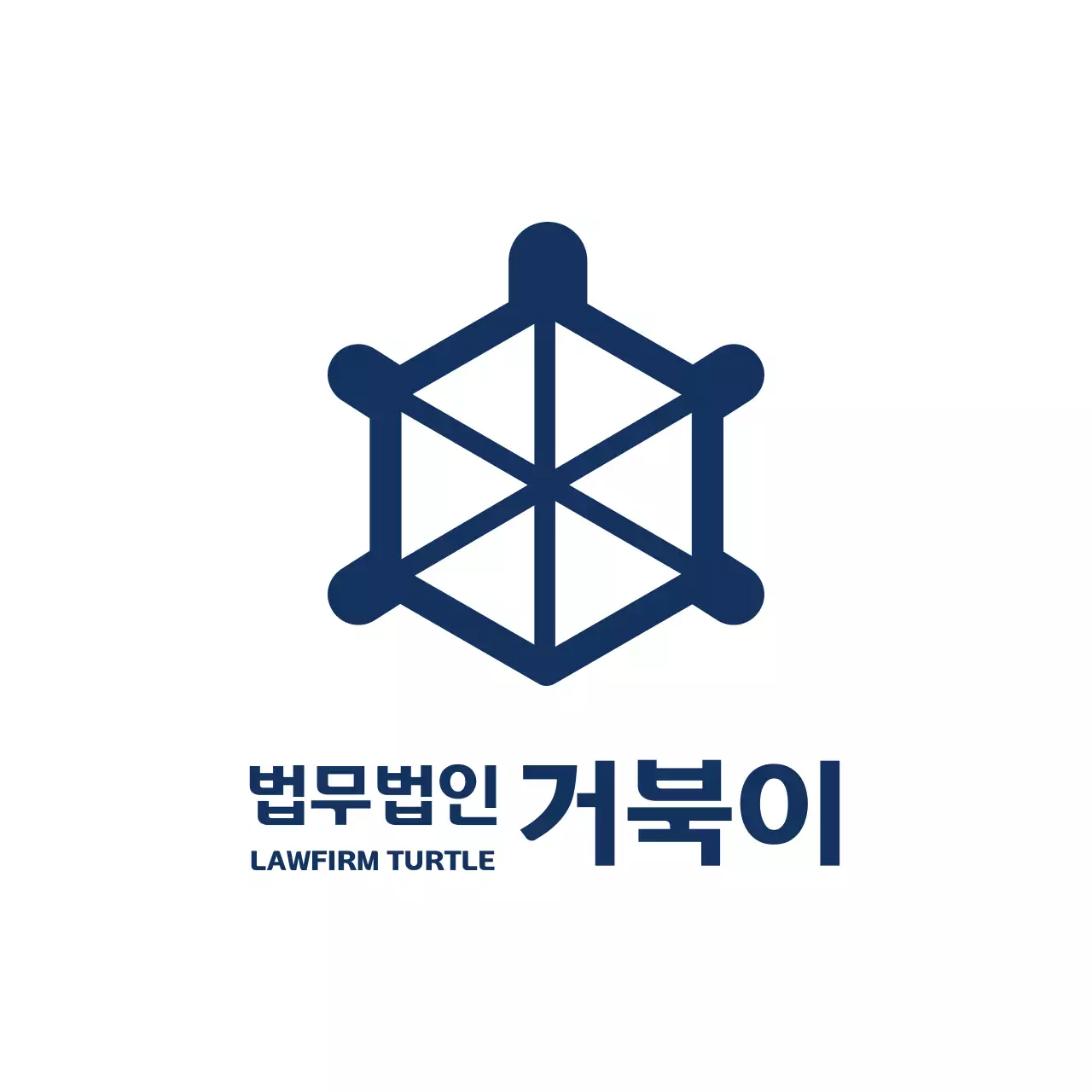 남색 모던 기업 안내