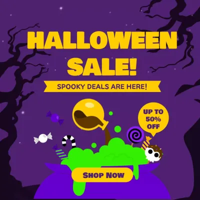 퍼플 모던 할로윈 프로모션