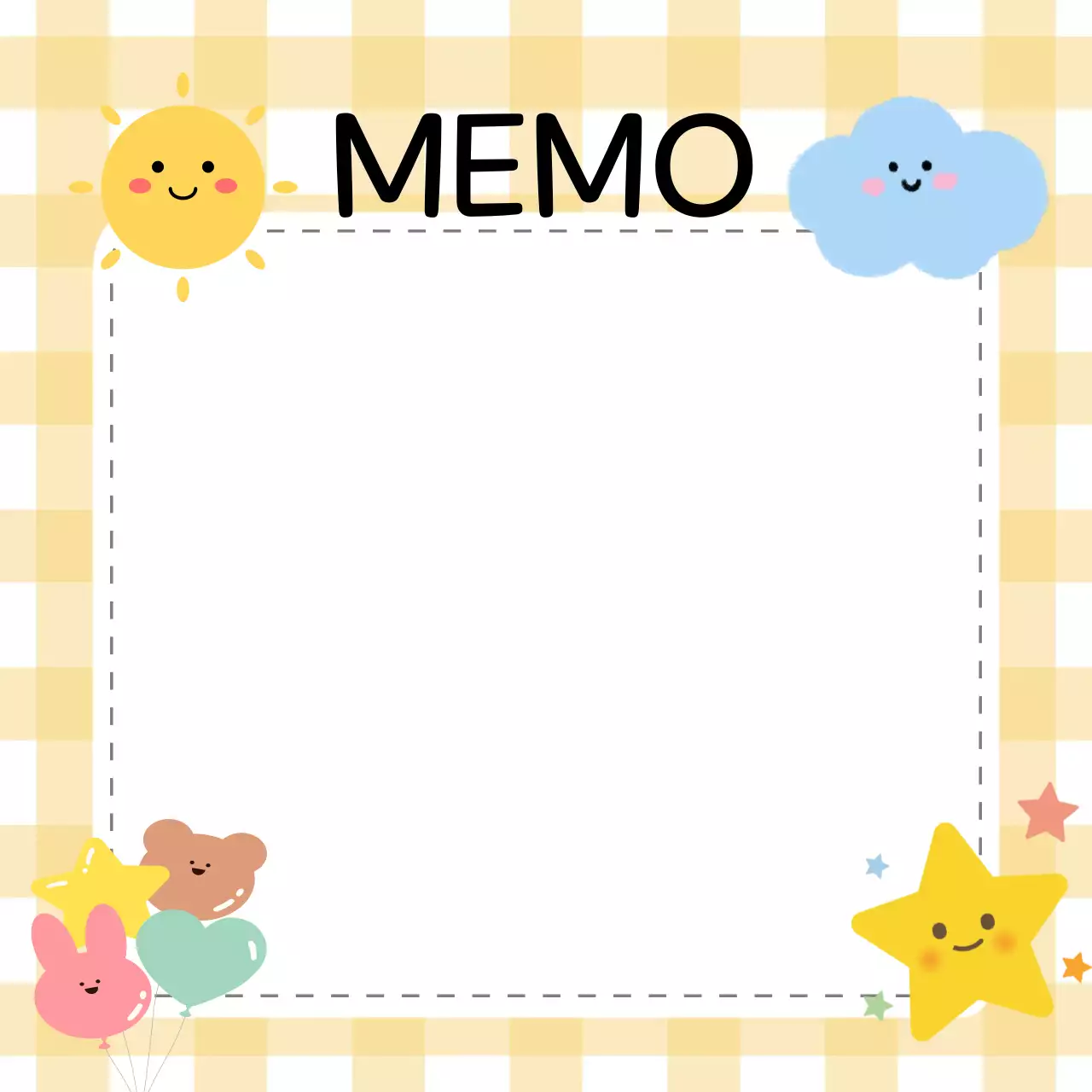 Kertas cuaca kuning yang lucu dan sederhana