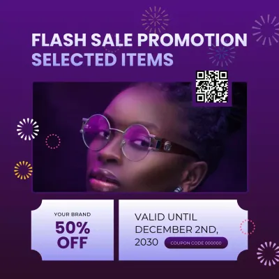 Purple Flat Bundle Coupon Promo for New Year Social Media
