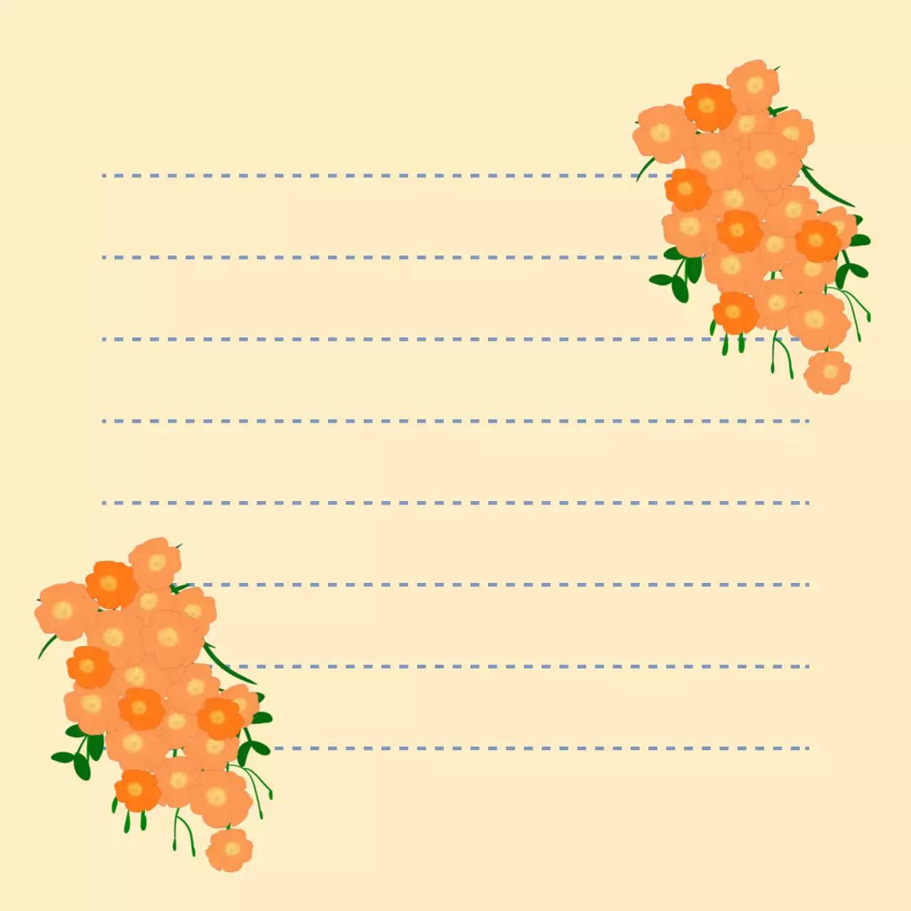 베이지 심플 능소화 엽서