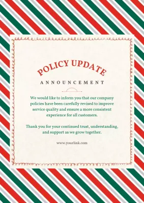 Red Traditional Policy Announcement Poster