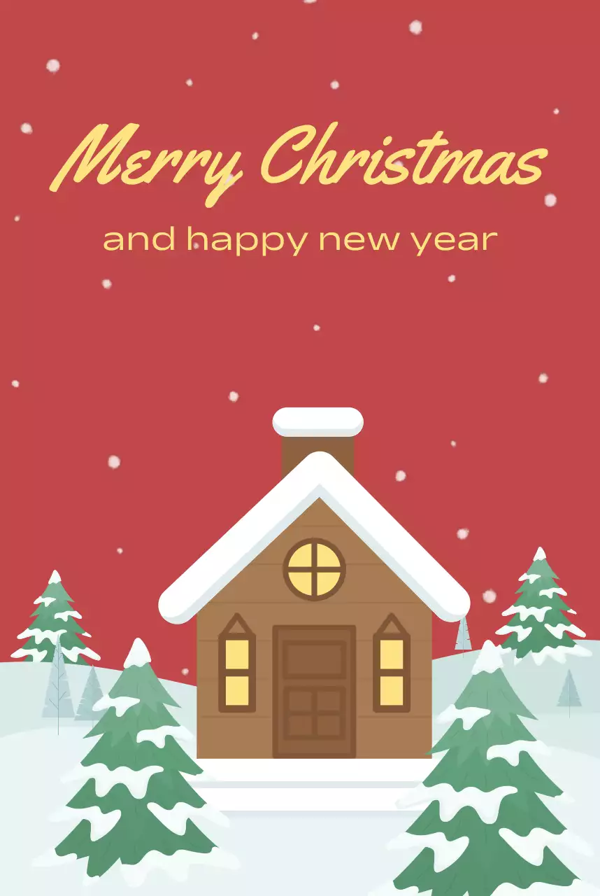 빨강 심플 크리스마스 인사