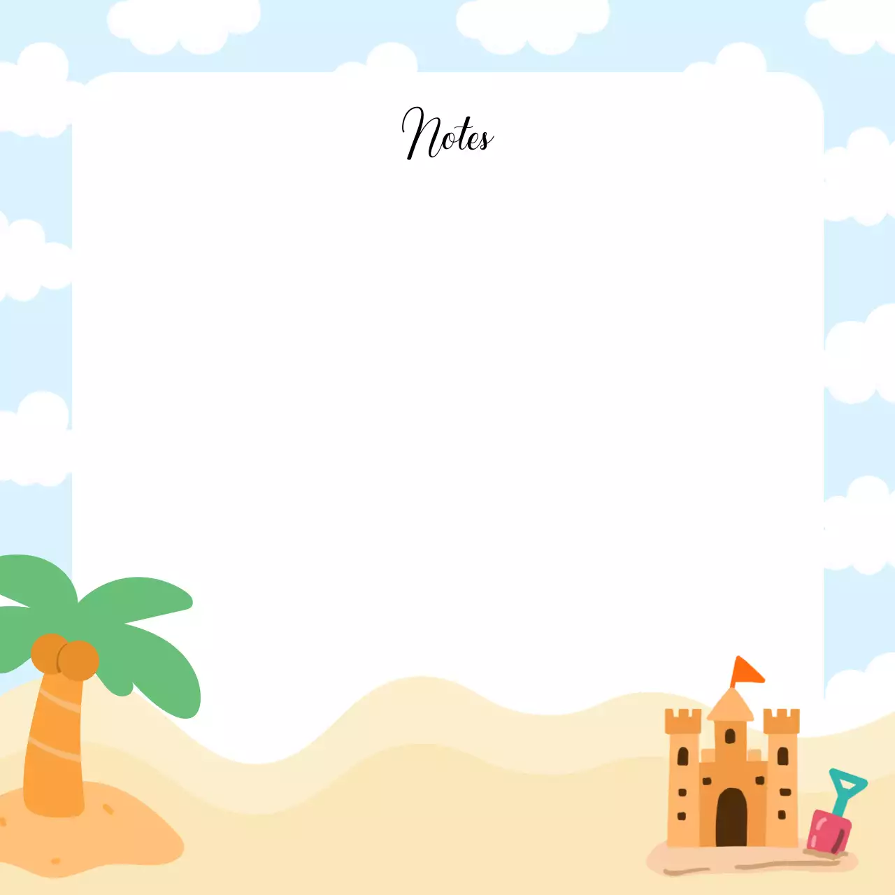 Perencana Catatan Sederhana Biru