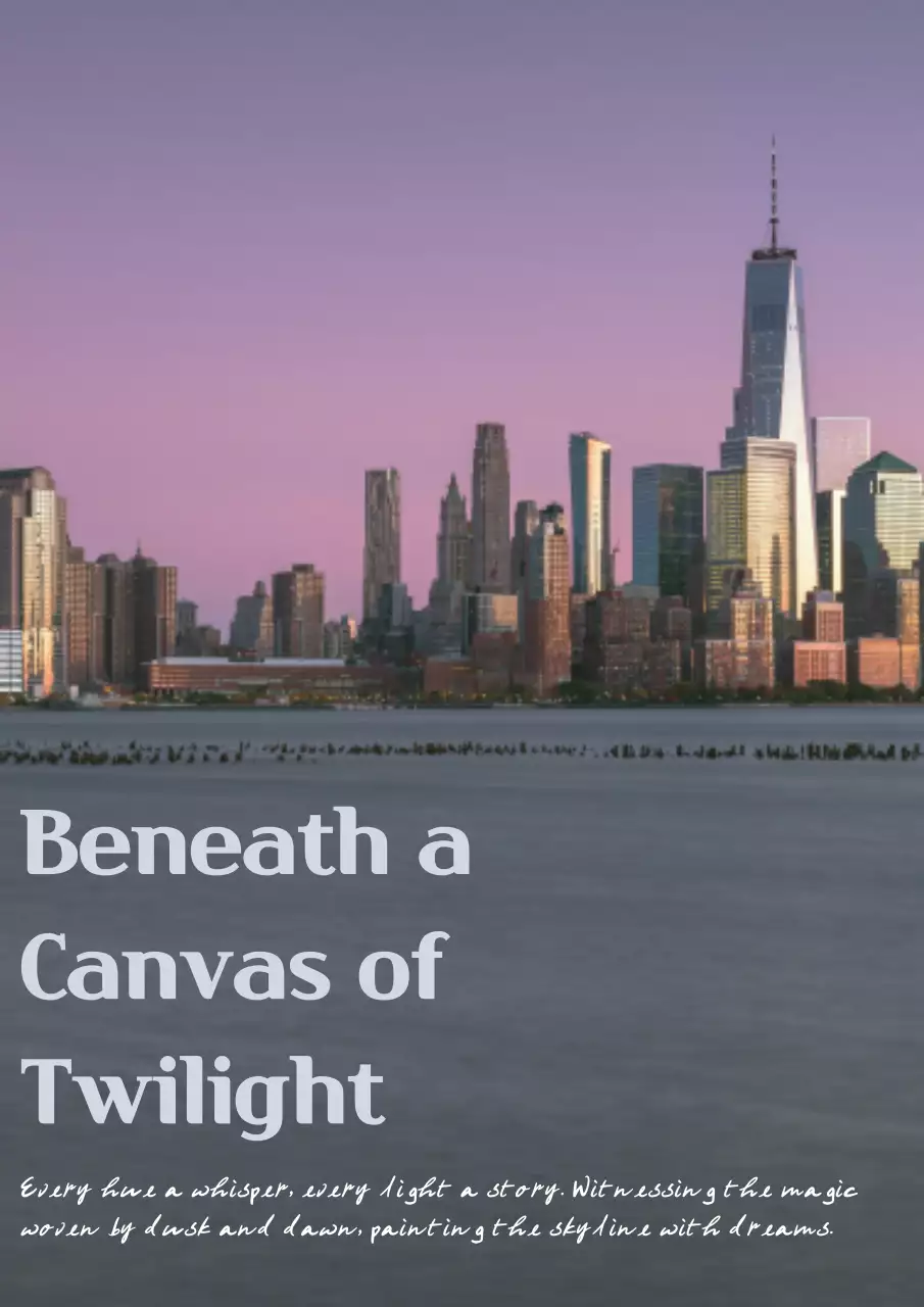 purple modern cityscape scenery