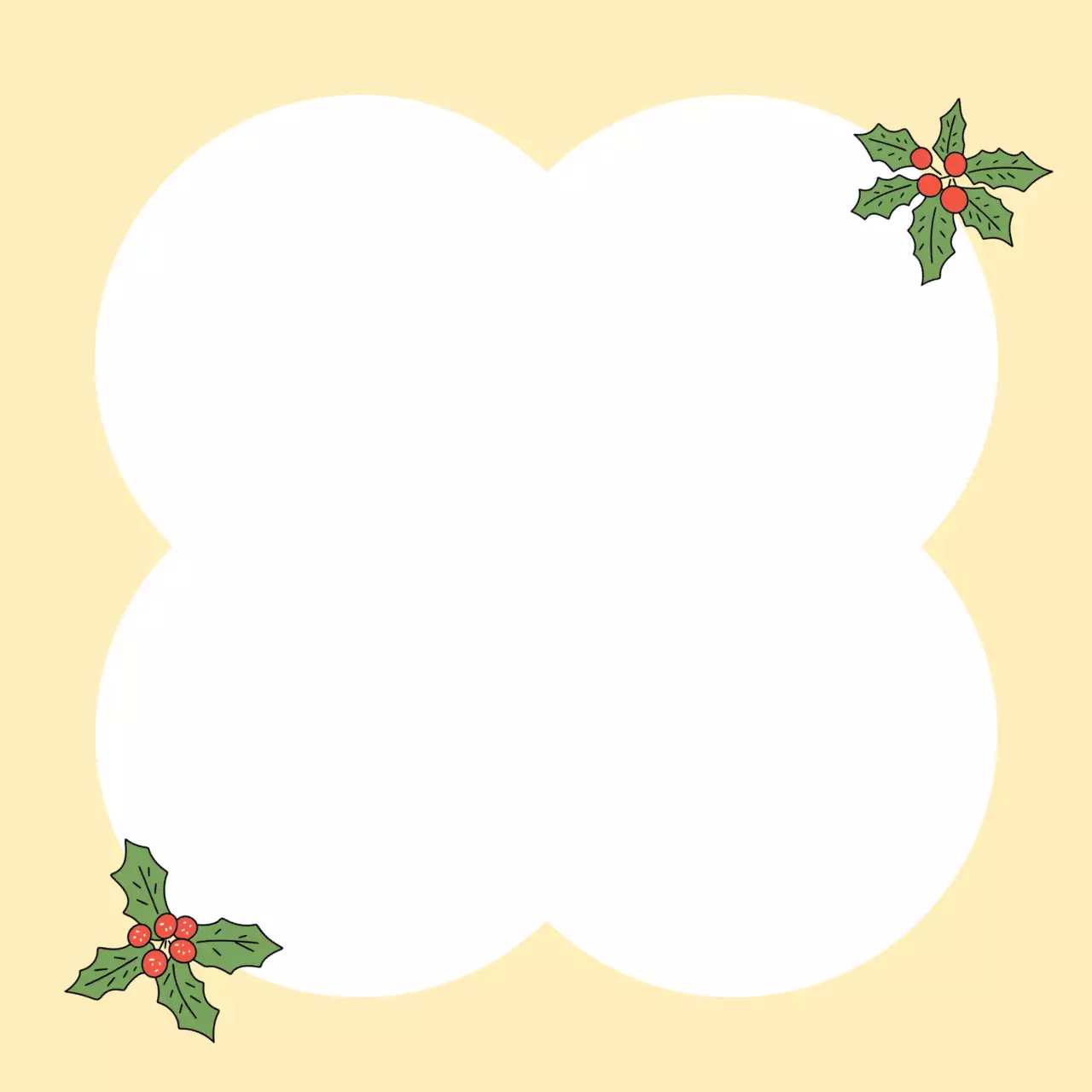 빨강 아기자기한 크리스마스 인사