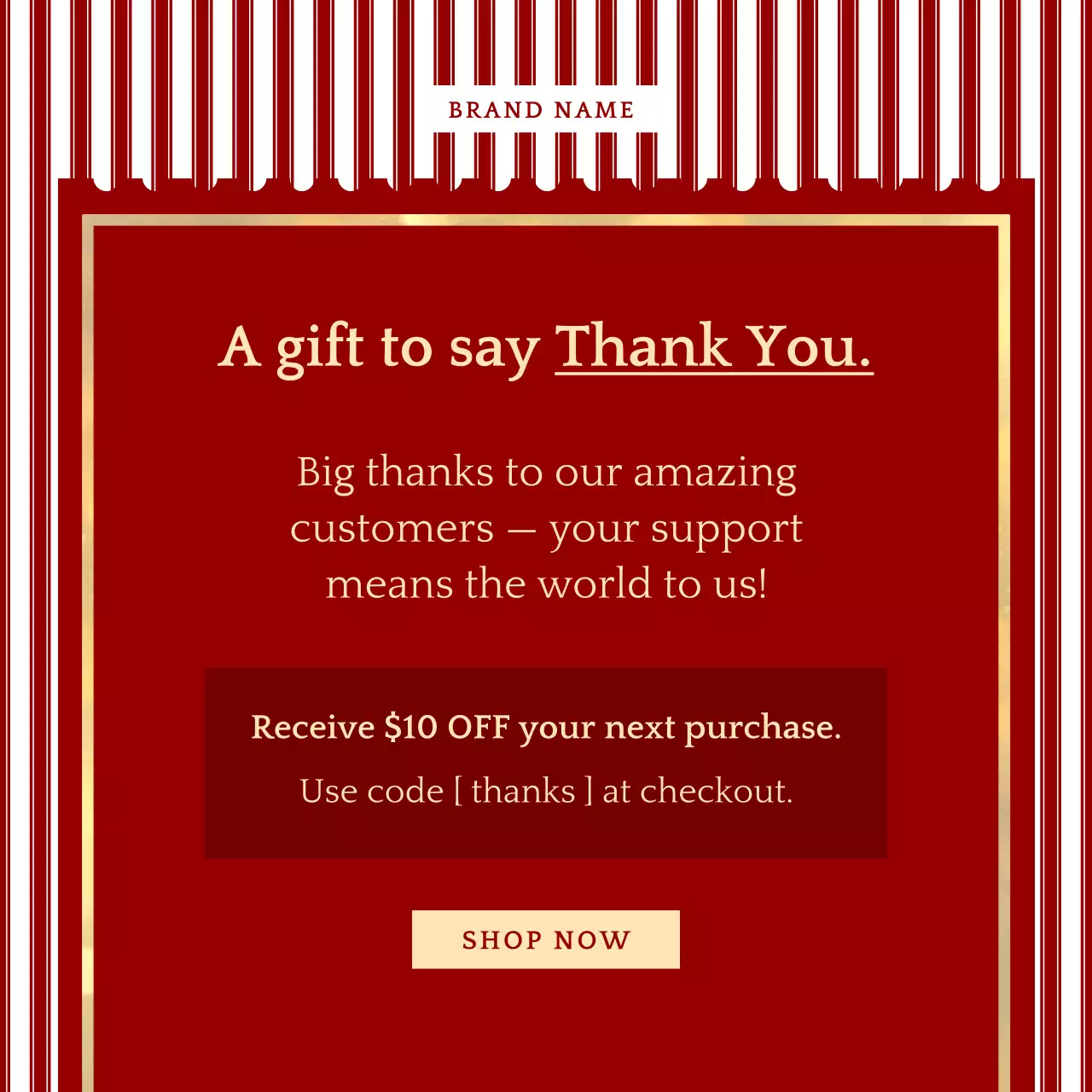 Red Classic Holiday Promotion for Social Media