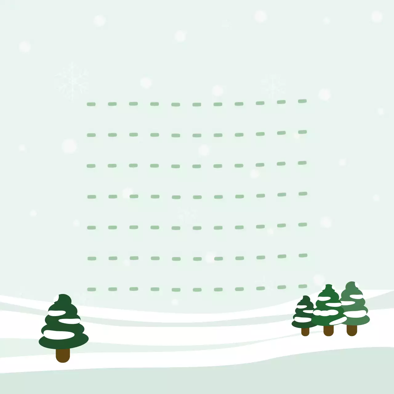 민트 심플 겨울 메모지