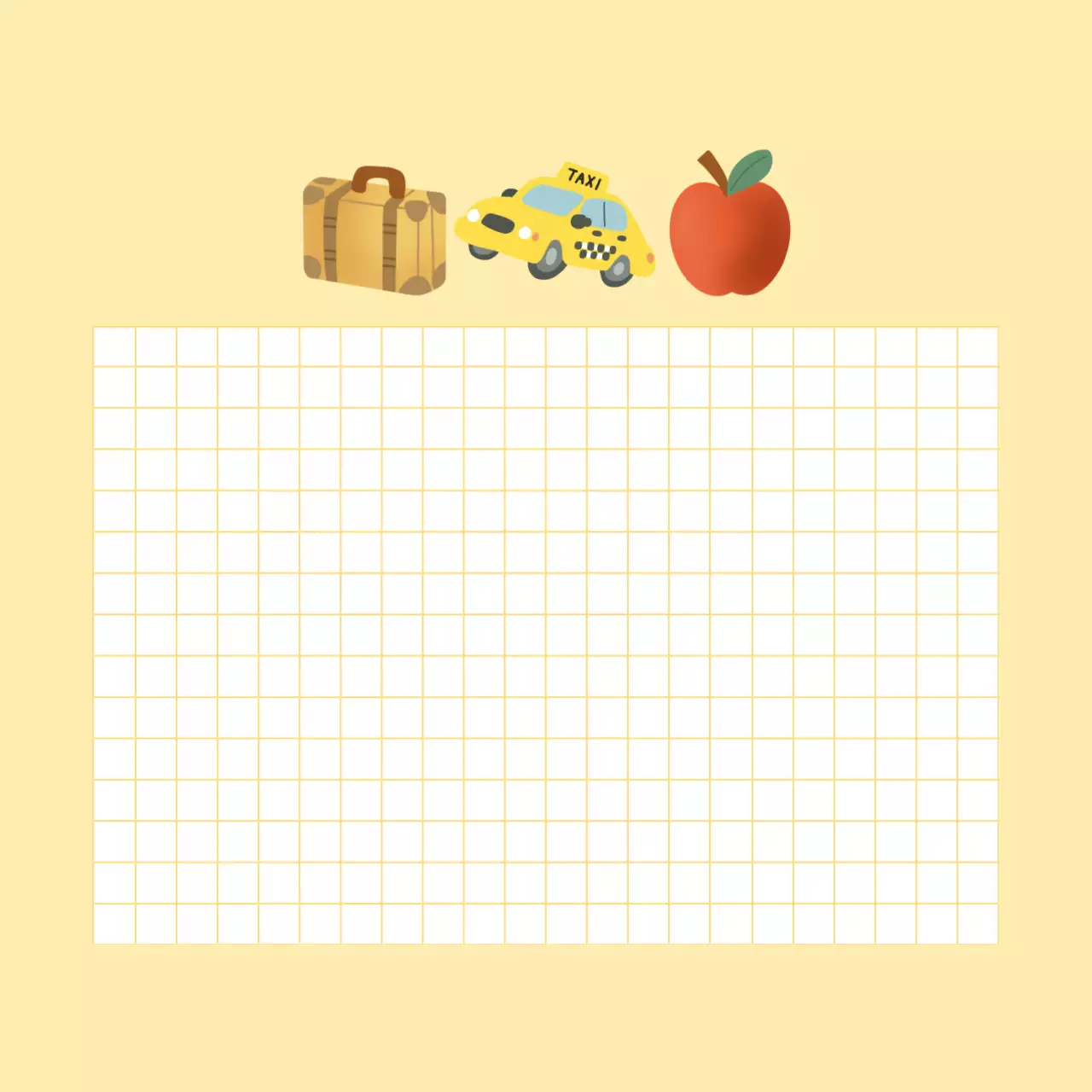 베이지 심플 모눈 메모지