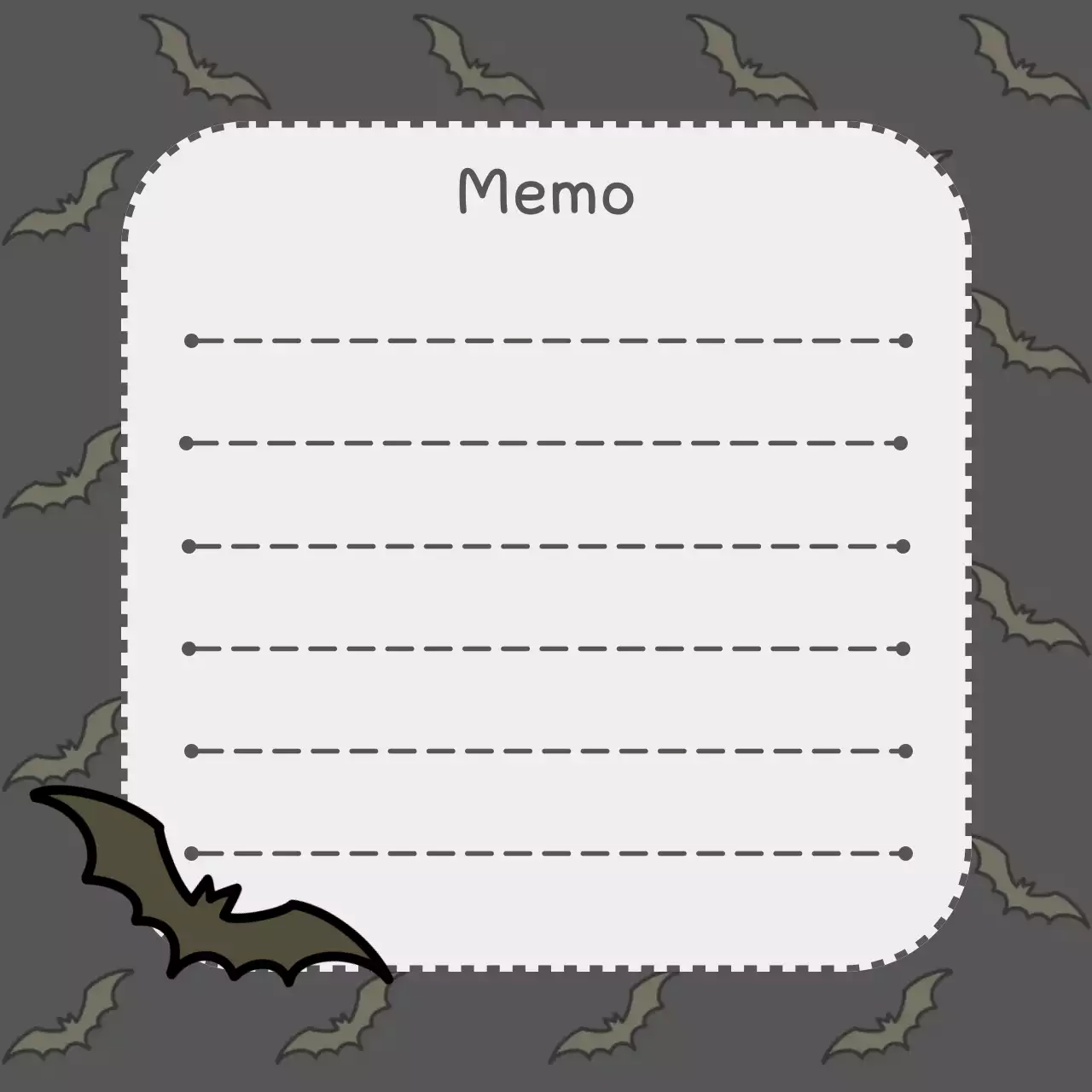 검정 아기자기한 할로윈 박쥐