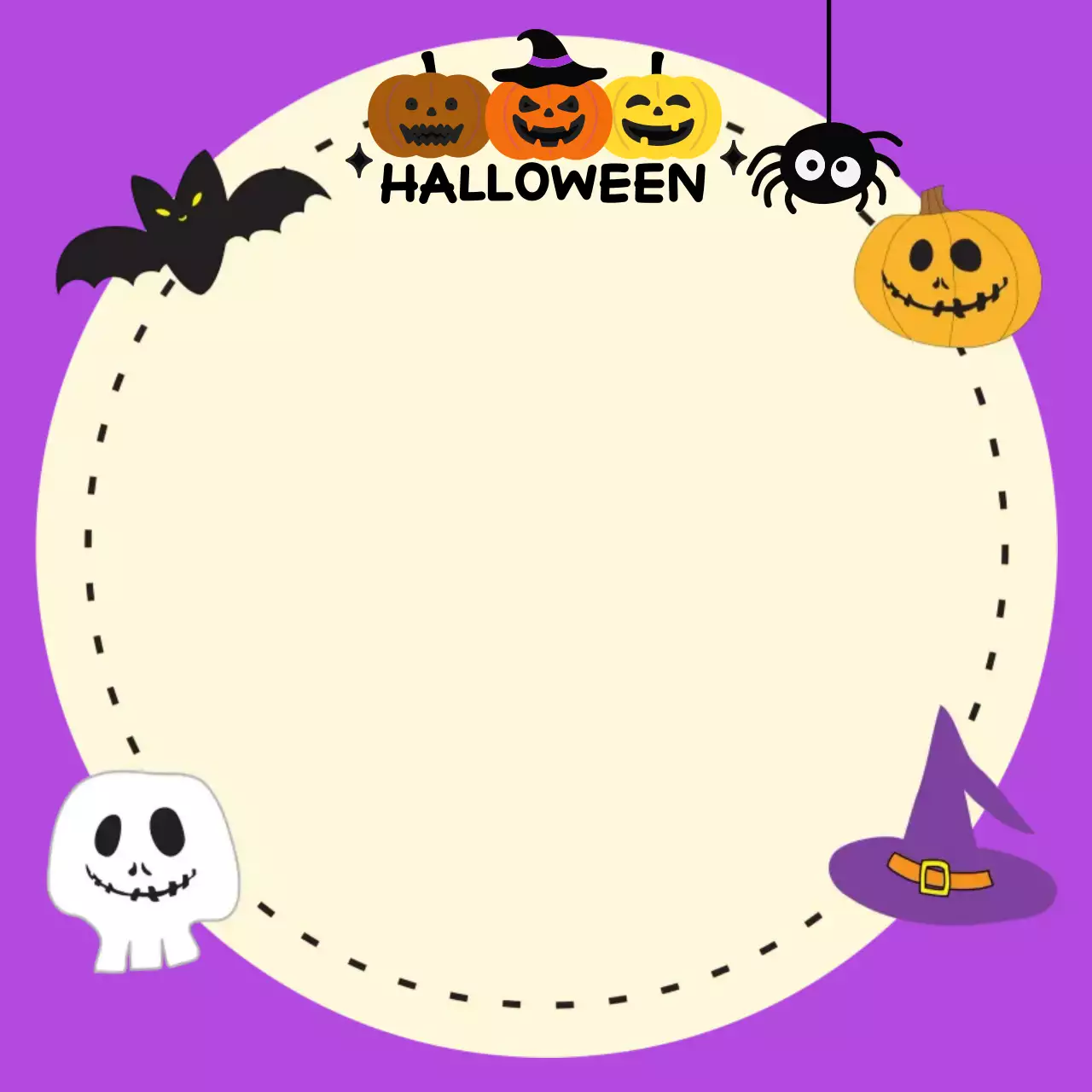 보라색의 귀여운 할로윈 굿즈