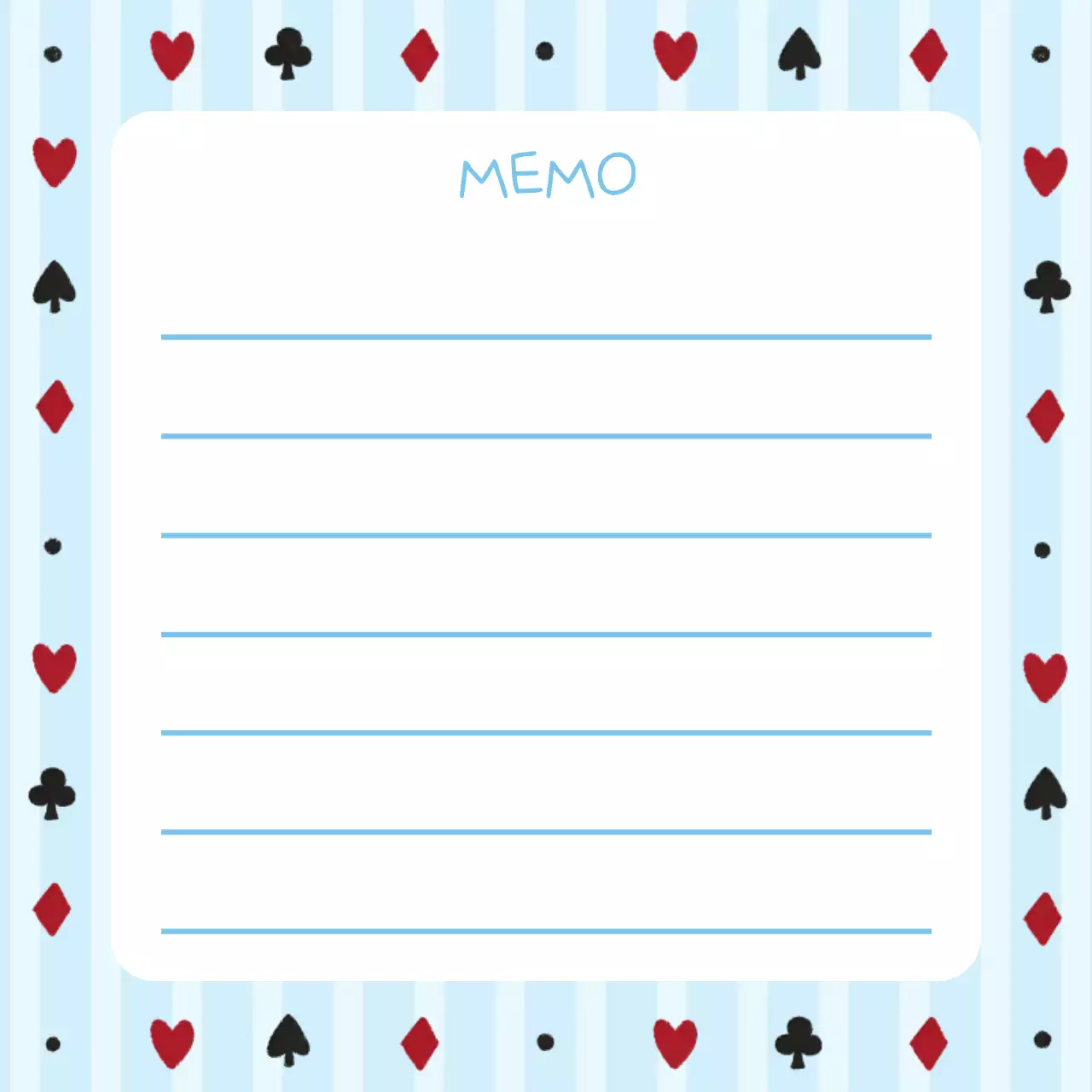 하늘색 줄무늬 러블리 노트 플래너