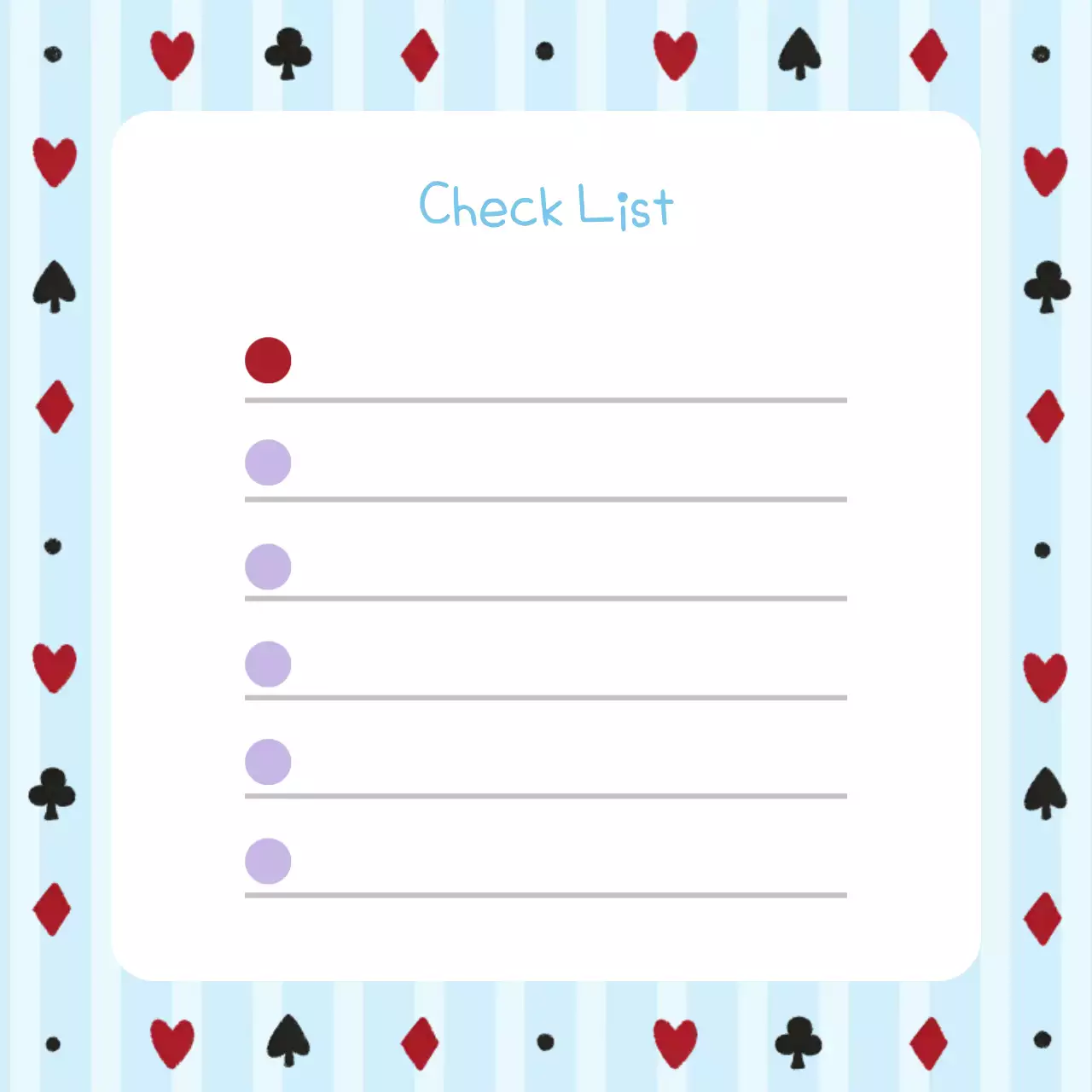 하늘색 줄무늬 러블리 노트 플래너