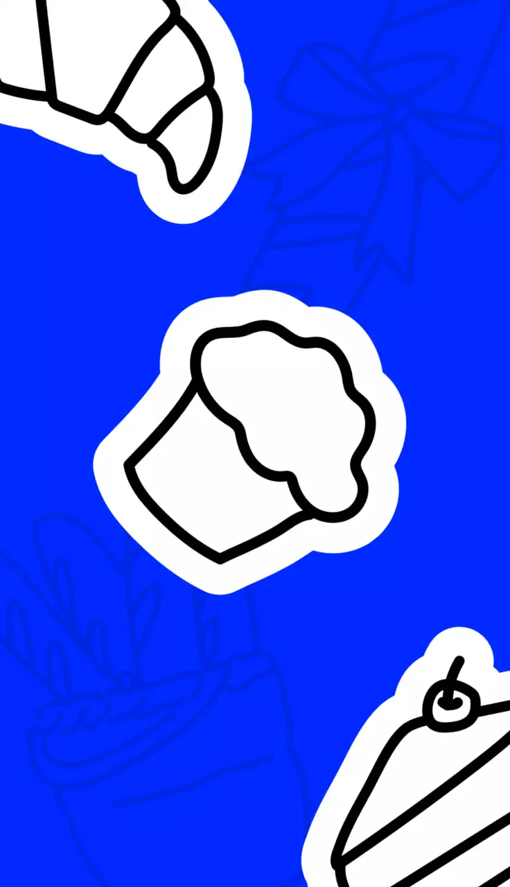 파랑 키치 베이커리 홍보 설명