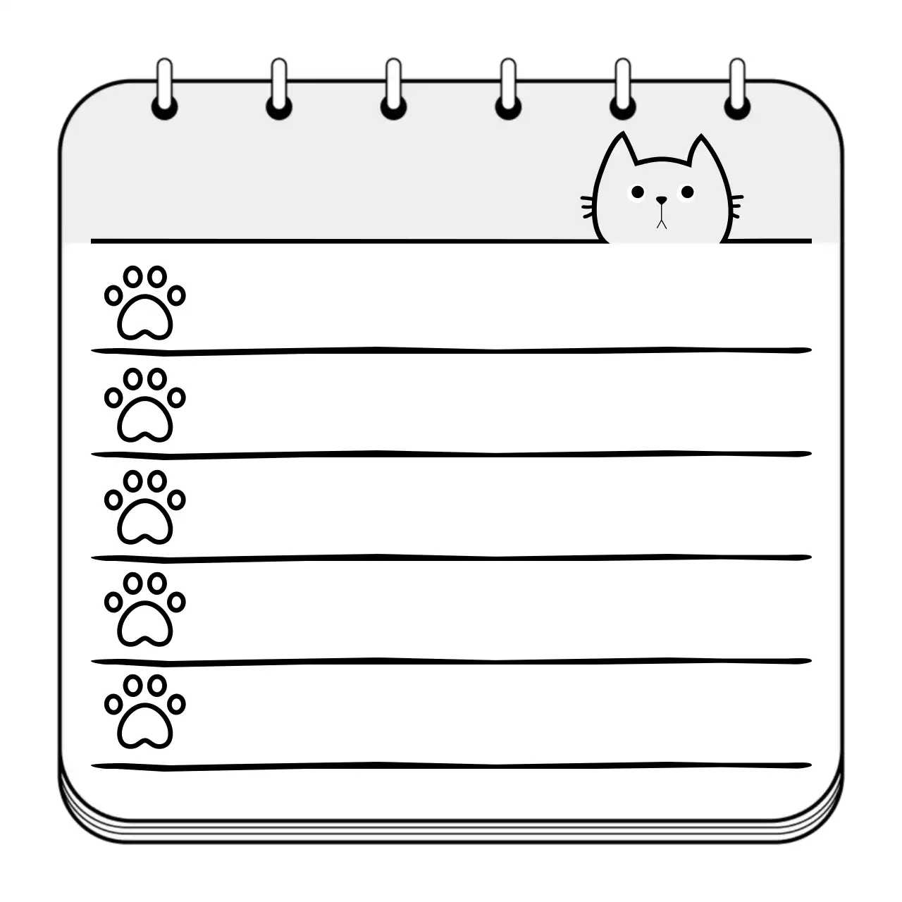 회색의 깔끔한 라인 체크리스트