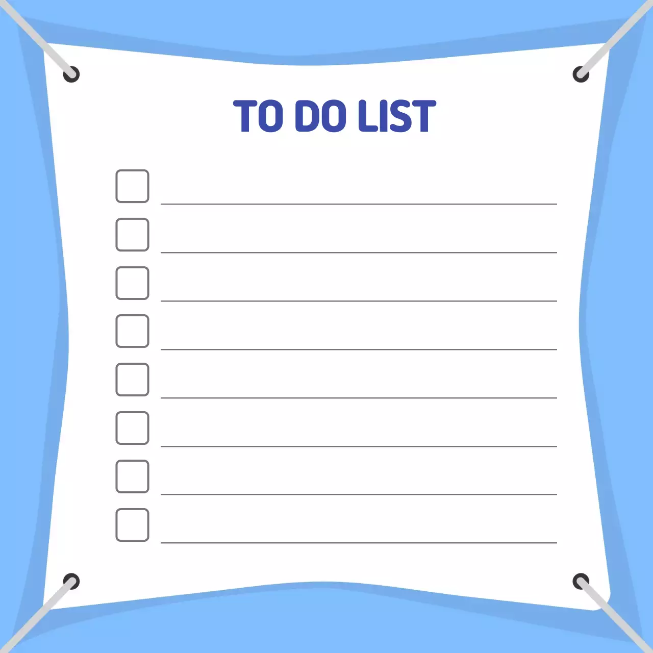 하늘색 깔끔 생활 투두 리스트