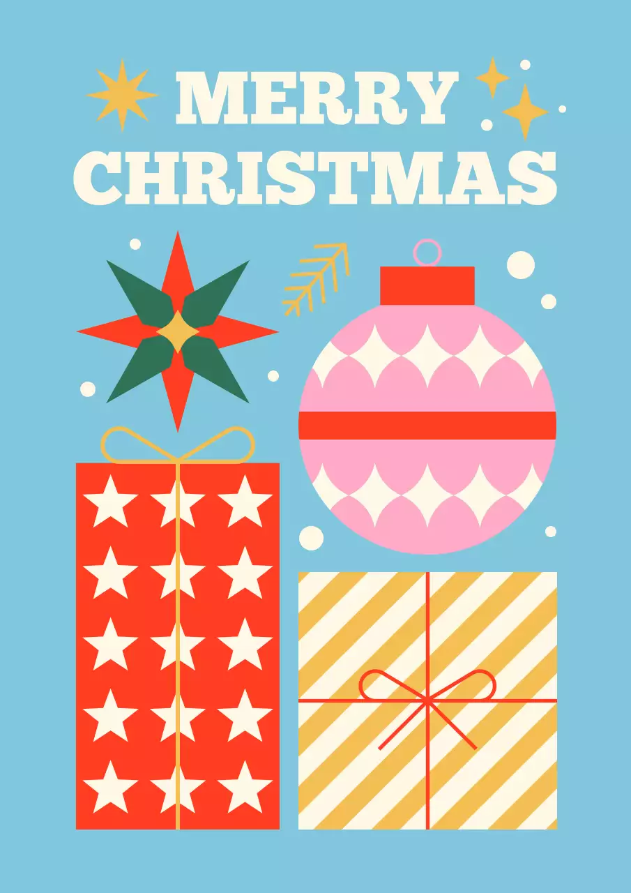 하늘색 크리스마스 초대 안내