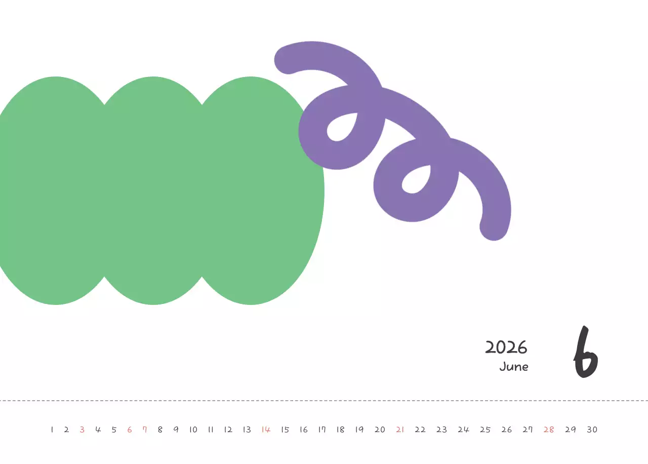 연보라 아기자기한 도형 일러스트