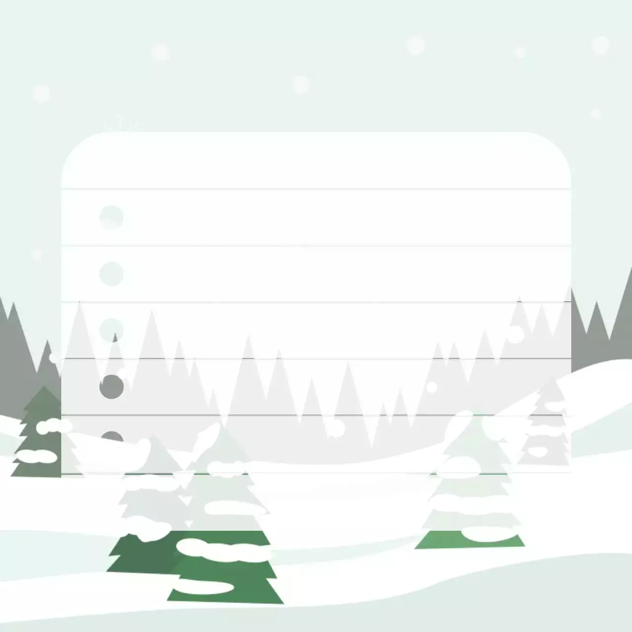 민트 심플 겨울 풍경 메모지