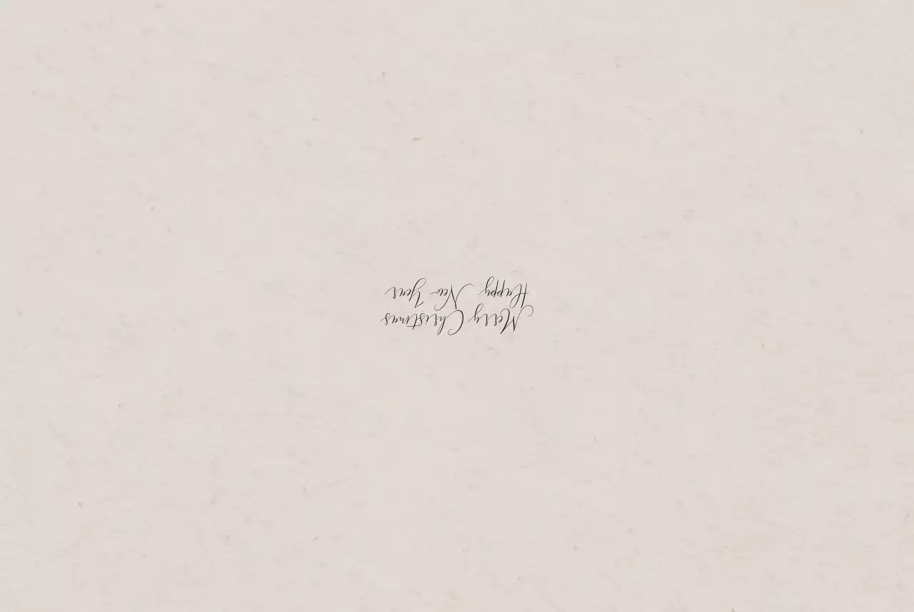 베이지 심플 크리스마스 연하장