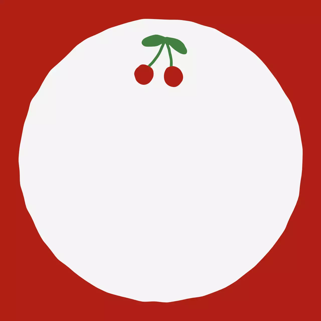 빨강 심플 체리 디자인 노트