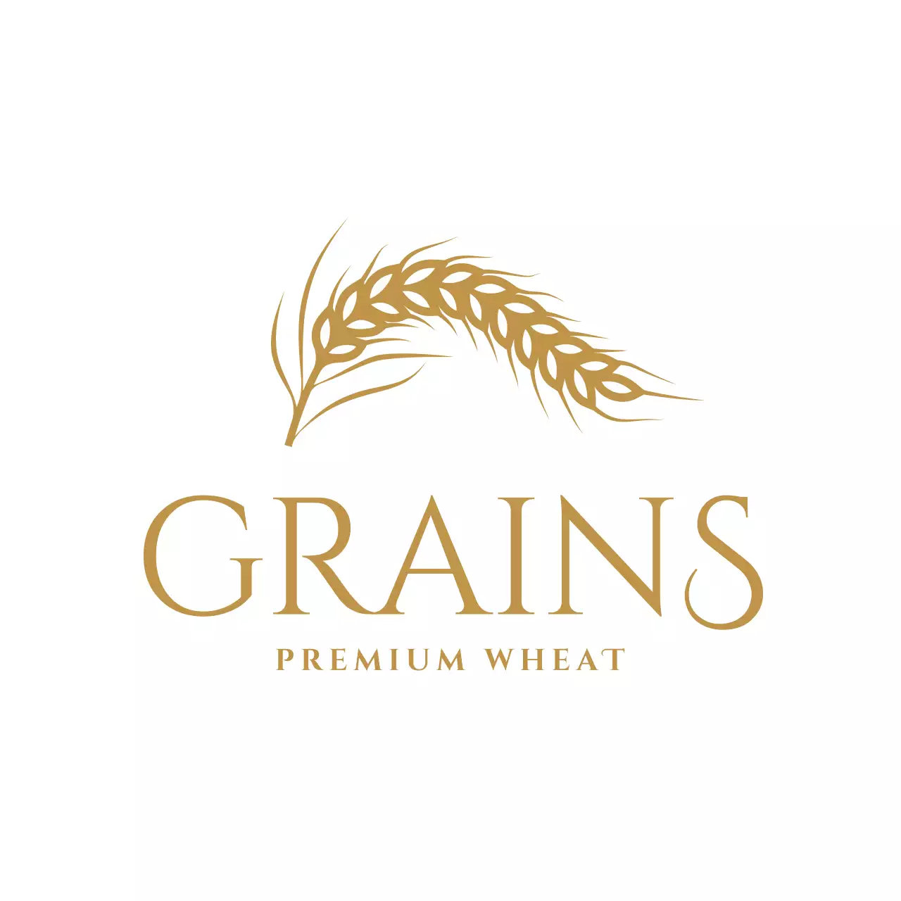 gold minimal wheat advertisement