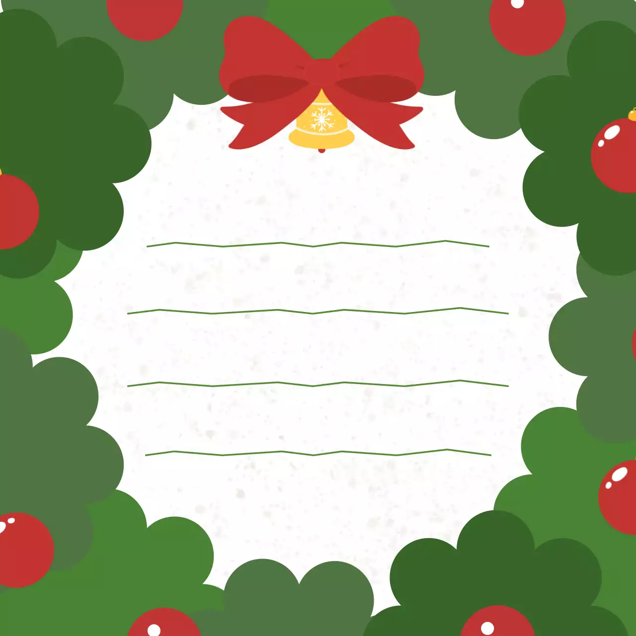 초록 아기자기한 크리스마스 메모 문구