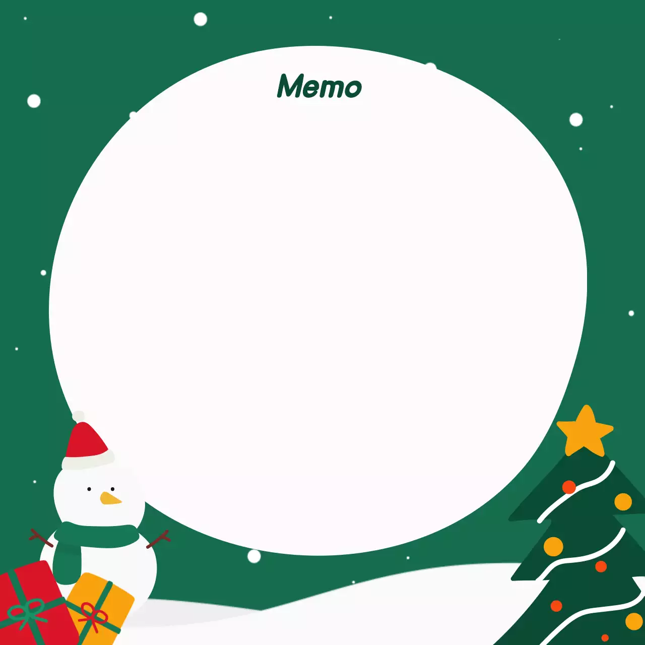 초록 아기자기한 크리스마스 문구