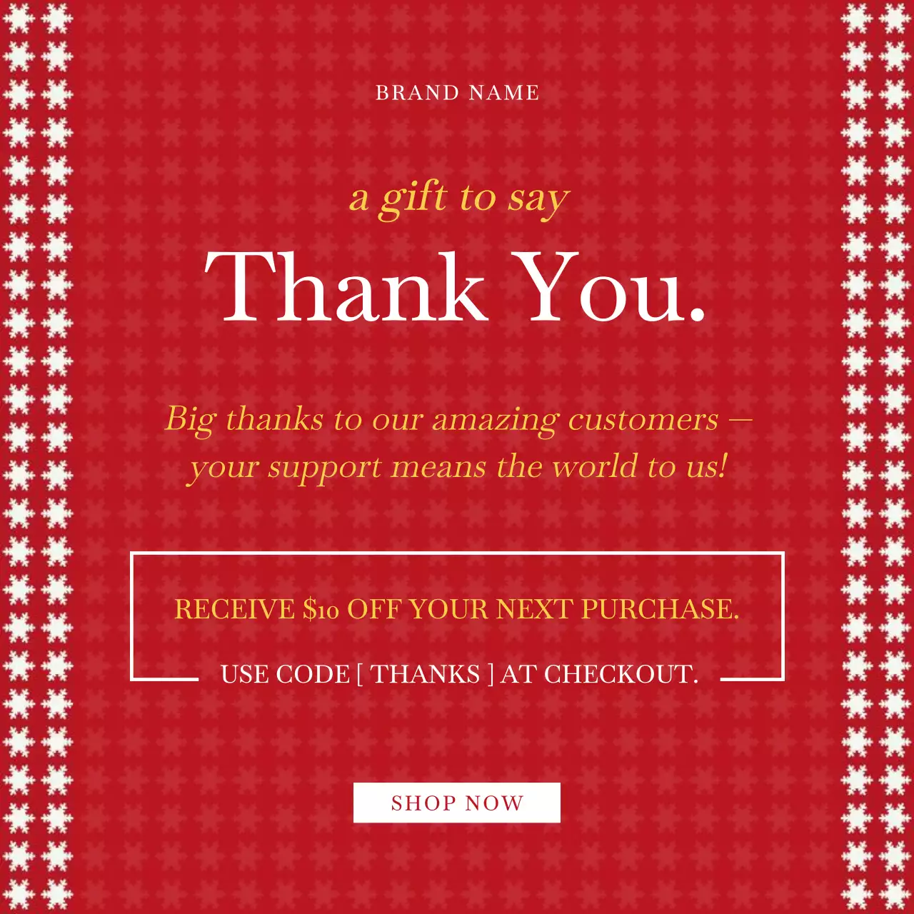 Warm Classic Christmas Gift Promotion for Social Media