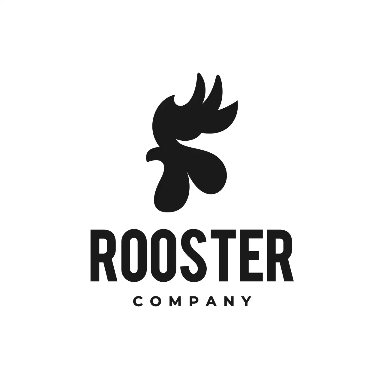 black retro chicken advertisement