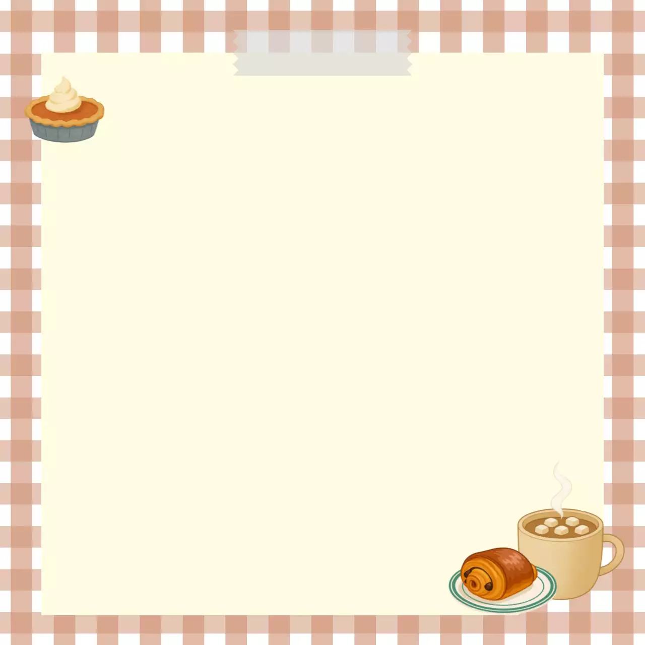 갈색 빈티지 베이커리 노트