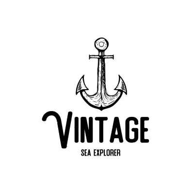 black vintage nautical advertisement