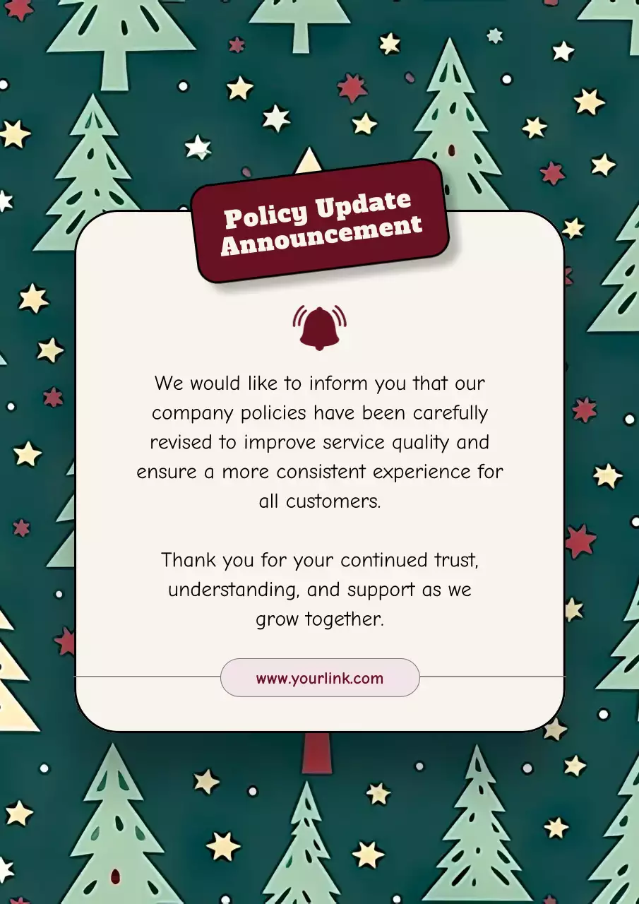 Green Festive Policy announcement Poster